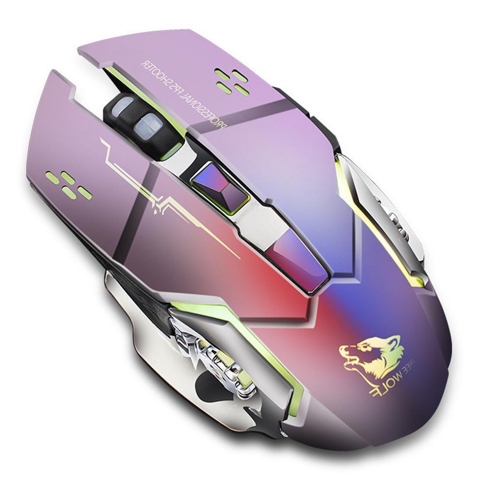 FREE WOLF X8 Wireless Gaming Mouse (Pink)