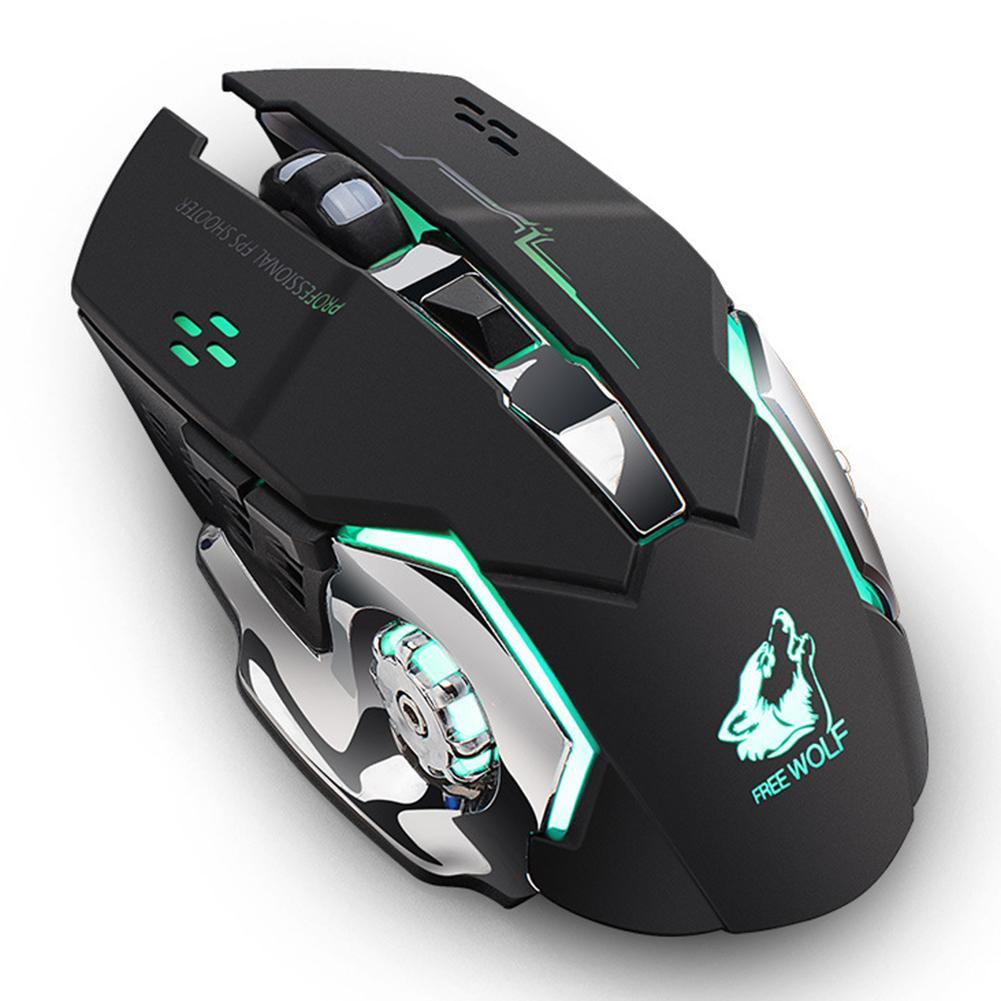 FREE WOLF X8 Wireless Gaming Mouse (Black)