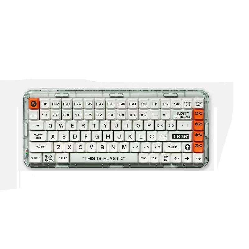 MelGeek Mojo84 Key Transparent Wireless Bluetooth Mechanical Keyboard