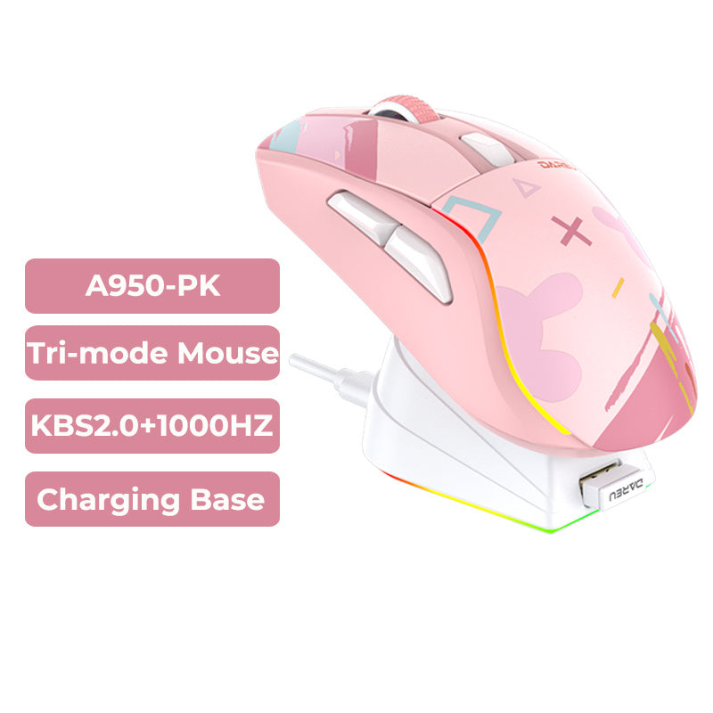 DAREU A950 Gaming Mouse (Pink)