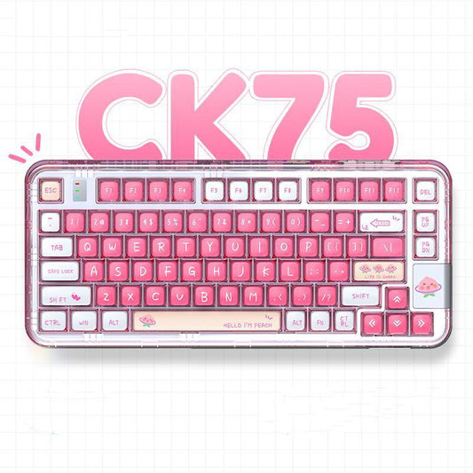 Transparent Mechanical Keyboard CK75 Is Full Of Peach