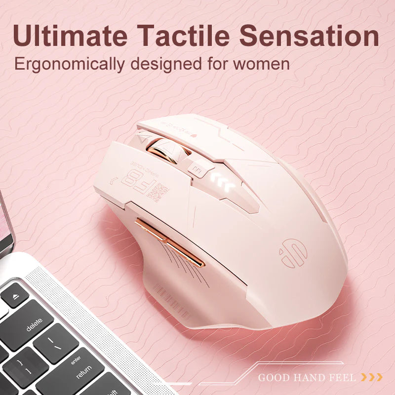 INPHIC F8 Rechargeable 2.4G Wireless Mouse (Pink)