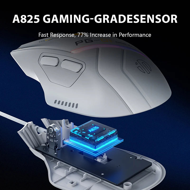 INPHIC PG1 Wired RGB Gaming Mouse (White)