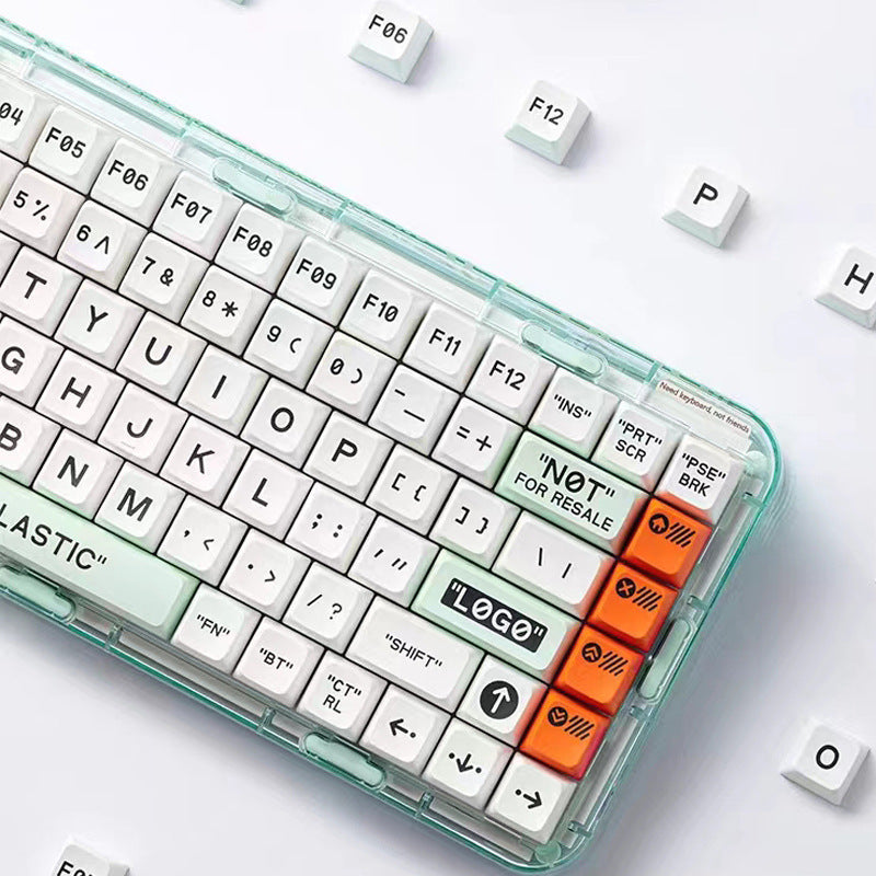 MelGeek Mojo84 Key Transparent Wireless Bluetooth Mechanical Keyboard