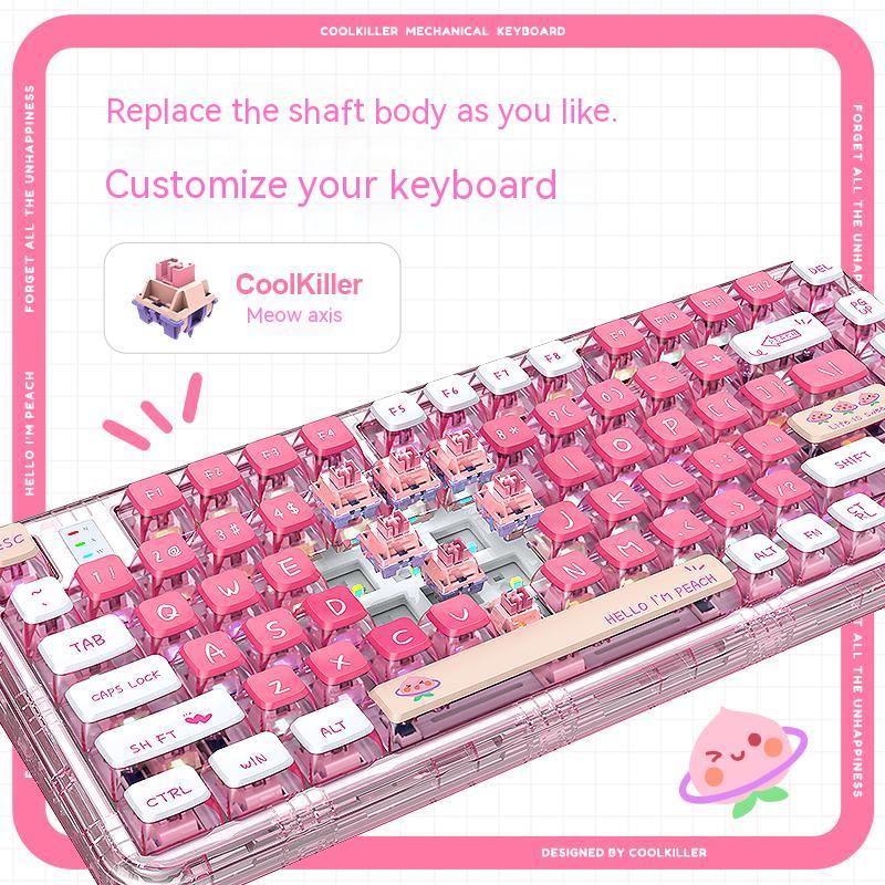 Transparent Mechanical Keyboard CK75 Is Full Of Peach