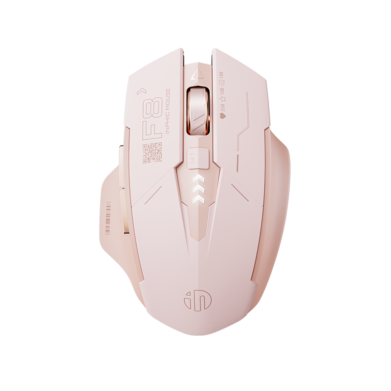 INPHIC F8 Rechargeable 2.4G Wireless Mouse (Pink)