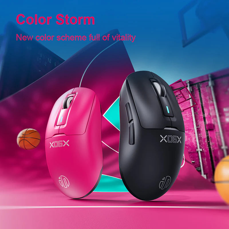 INPHIC IN6SE Wired and Wireless Gaming Mouse (Pink)