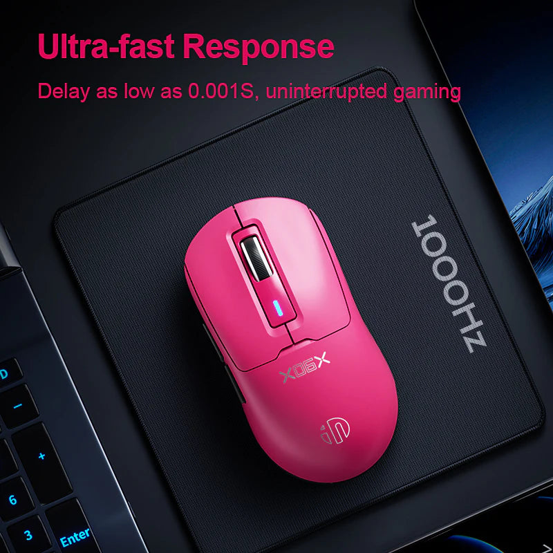 INPHIC IN6SE Wired and Wireless Gaming Mouse (Pink)